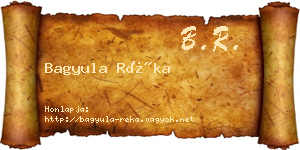 Bagyula Réka névjegykártya
